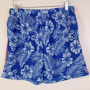 Chubbies Blue Retro Hawaiian Print Beach Shorts Size XL